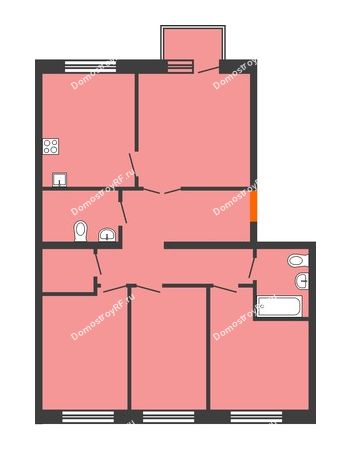 4 комнатная квартира 88,5 м² в ЖК Живём, дом № 1, квартал 10