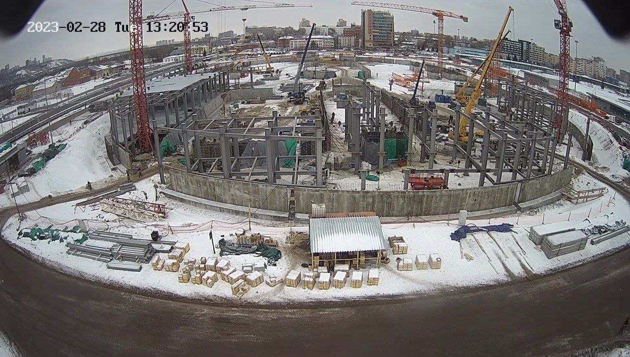 Цоколь строящейся ледовой арены начали бетонировать в Нижнем Новгороде 