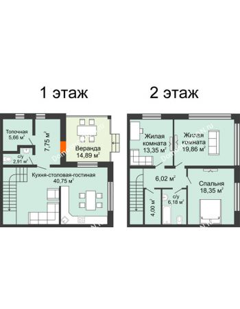 3 комнатная квартира 140 м² в КП Ясная Поляна, дом "Ванкувер" 140 м²