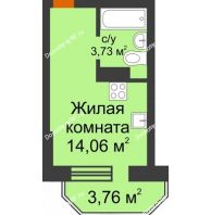 Студия 18,92 м² в ЖК Светлоград, дом Литер 16 - планировка