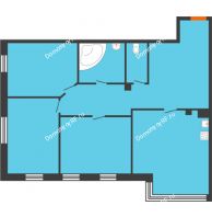 3 комнатная квартира 115,4 м², КД Green Вита (Грин Вита) - планировка