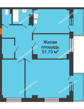3 комнатная квартира 86,38 м² в ЖК Сокол Градъ, дом Литер 6