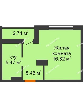 Студия 29,14 м² в Жилой Район Никольский, дом ГП-54