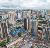 Ход строительства дома № 1 в ЖК Уютные дома на Взлётке -