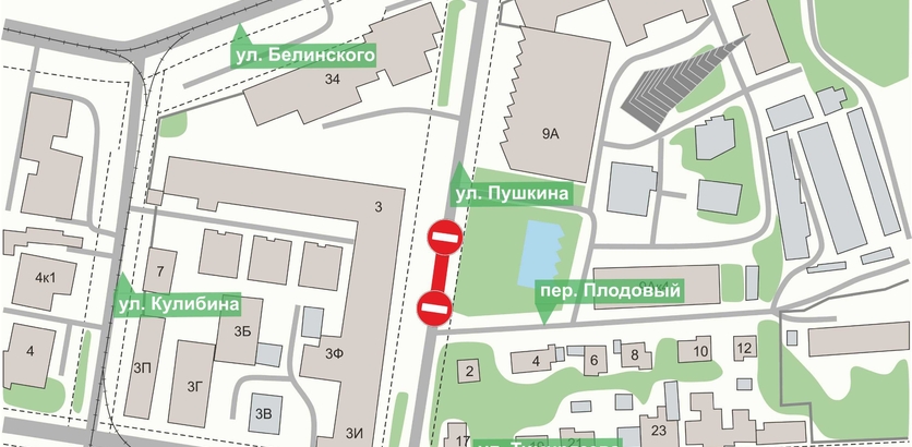 Движение транспорта частично ограничат по улице Пушкина в Нижнем Новгороде до 30 марта - фото 1