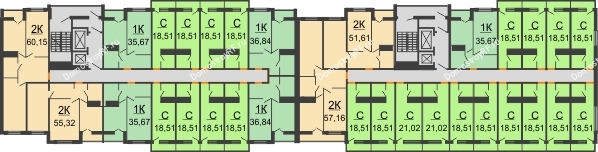 ЖК Старт - планировка 1 этажа