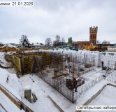 Ход строительства дома корпус 3.1 в ЖК Октябрьская Набережная -