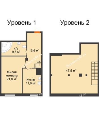 2 комнатная квартира 95,2 м² - КД Green Вита (Грин Вита)