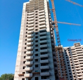 Ход строительства дома секция 5 в ЖК Развитие -