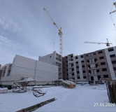 Ход строительства дома № 57, 2 этап, секция 3,4,5 в ЖК Перемена -