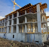 Ход строительства дома 140Б, 1 этап (поз.1,2) в ЖК Оникс -