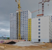 Ход строительства дома 5, секция 3.6, 3.7, 3.8 в ЖК Красное Яблоко -