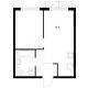 1 комнатная квартира 32,5 м² в ЖК Савин парк, дом корпус 8 - планировка
