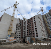 Ход строительства дома № 57, 2 этап, секция 3,4,5 в ЖК Перемена -