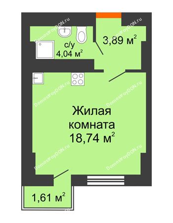 Студия 26,91 м² в ЖК Мечников, дом ул. Таврическая, 4