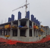 Ход строительства дома 140Б, 1 этап (поз.1,2) в ЖК Оникс -