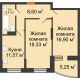 2 комнатная квартира 63,45 м² в ЖК Россинский парк, дом Литер 1 - планировка