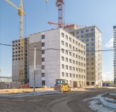 Ход строительства дома 5, секция 3.6, 3.7, 3.8 в ЖК Красное Яблоко -