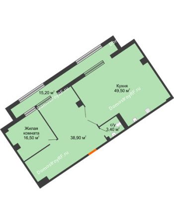 1 комнатная квартира 112,4 м² - ЖК ROLE CLEF